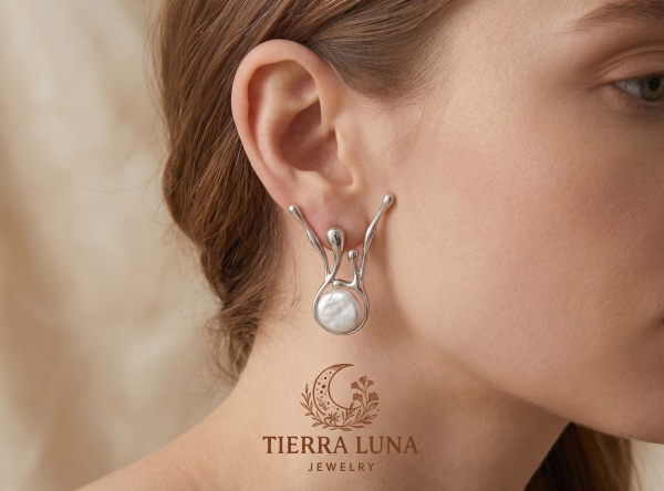 Сережки Tierra Luna “Melted Pearl Drops”