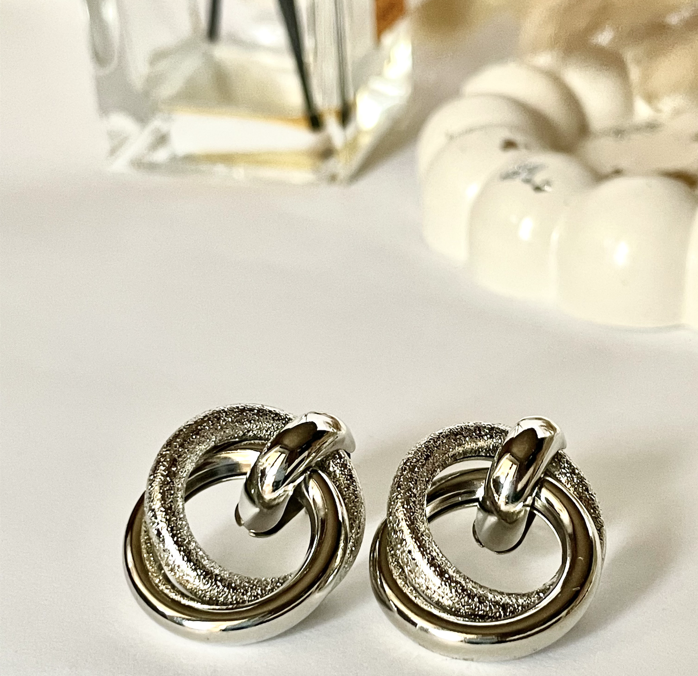 Сережки Tierra Luna “Silver Double Circle”