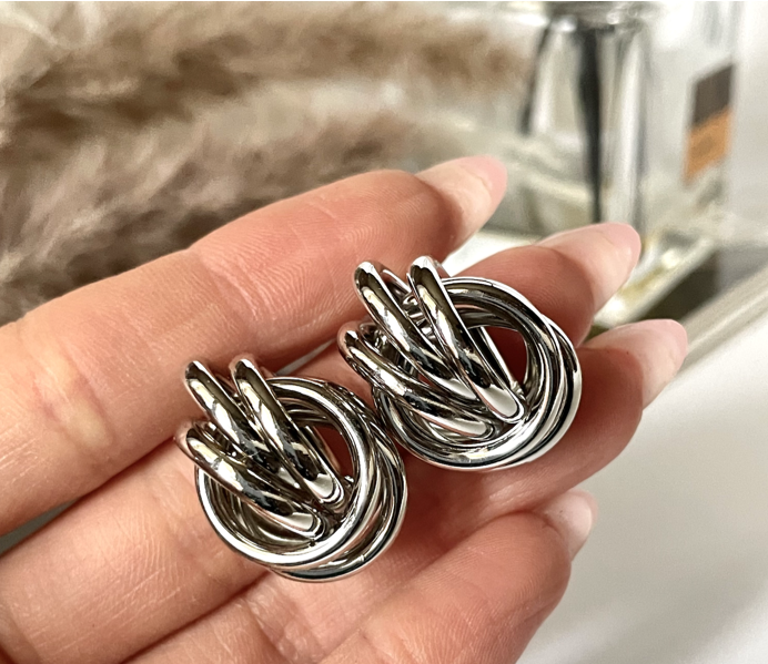 Сережки Tierra Luna “Silver Smooth Knot”