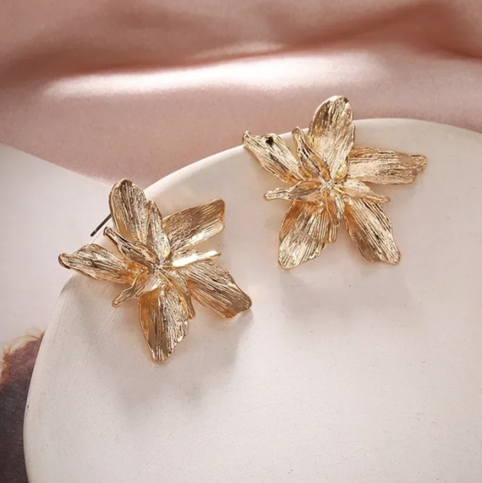 Сережки Tierra Luna "Gold Flowers"