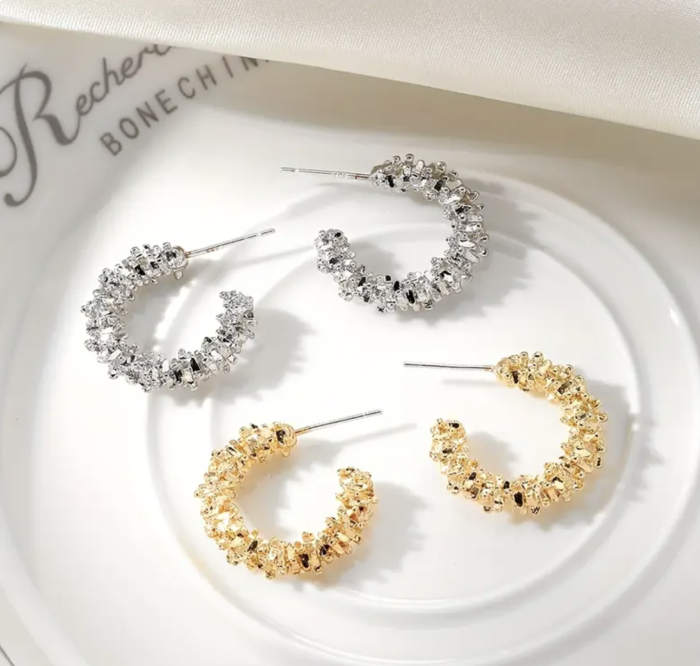 Сережки Tierra Luna “Glam Clustered Silver”