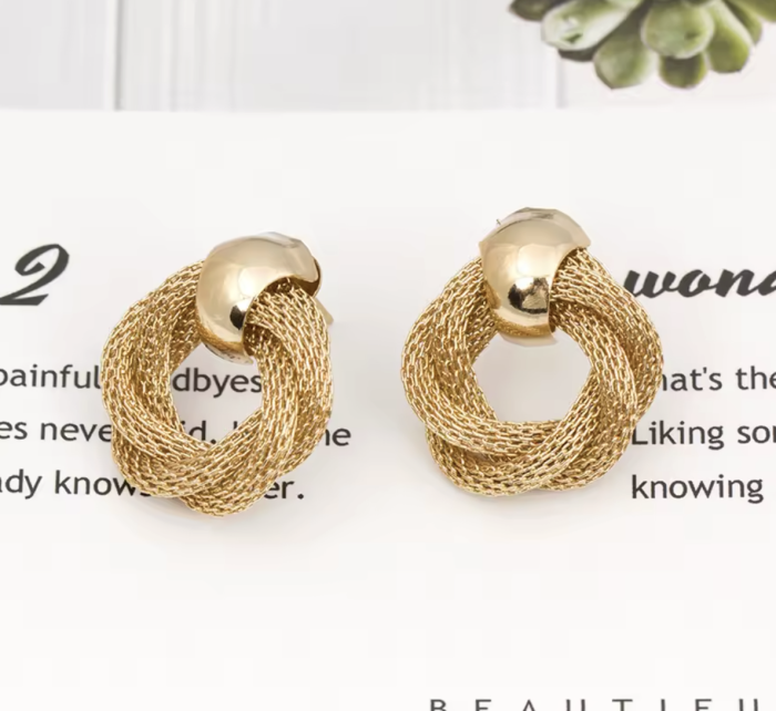 Сережки Tierra Luna “Gold Braided Circle”