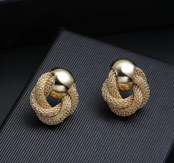Сережки Tierra Luna “Gold Braided Circle”