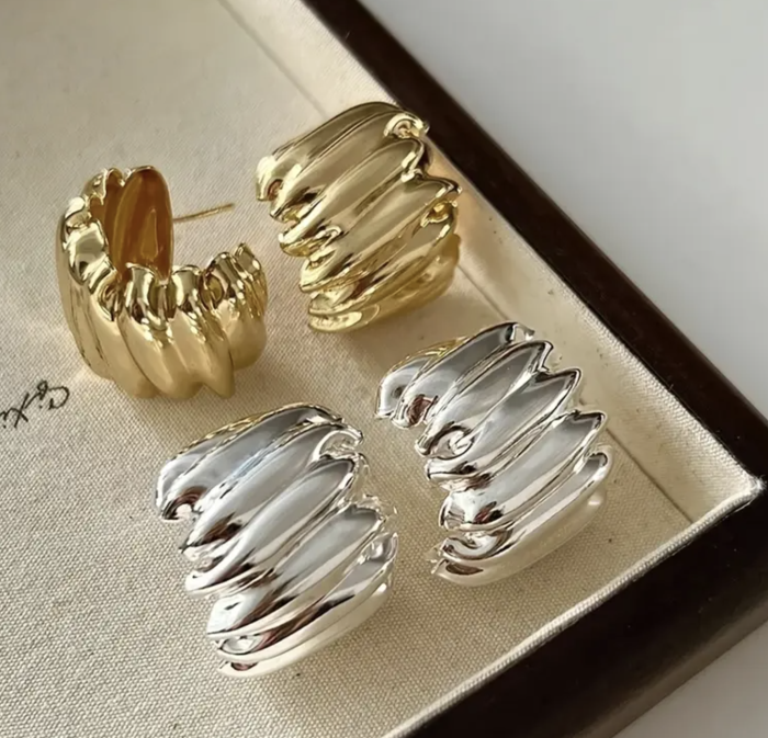 Сережки Tierra Luna “Gold Chunky Ripple”