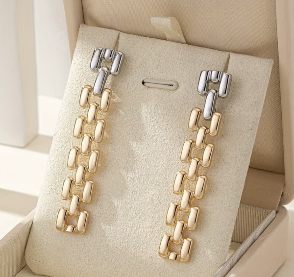 Сережки Tierra Luna ”Bicolor Chain”