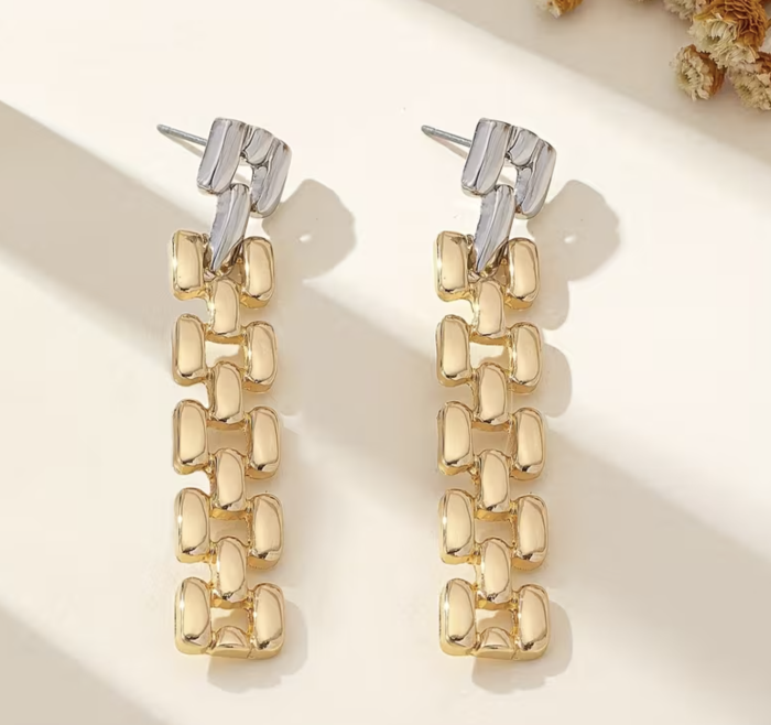 Сережки Tierra Luna ”Bicolor Chain”