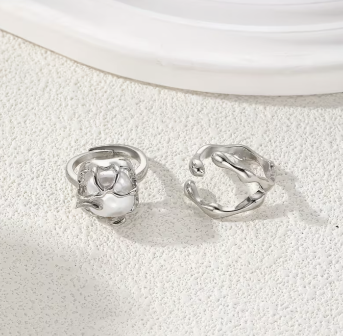 Каблучки Tierra Luna "Double Pearl+Silver"