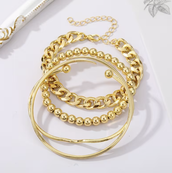 Браслети Tierra Luna “Organic Gold Set”(4 шт. в наборі)