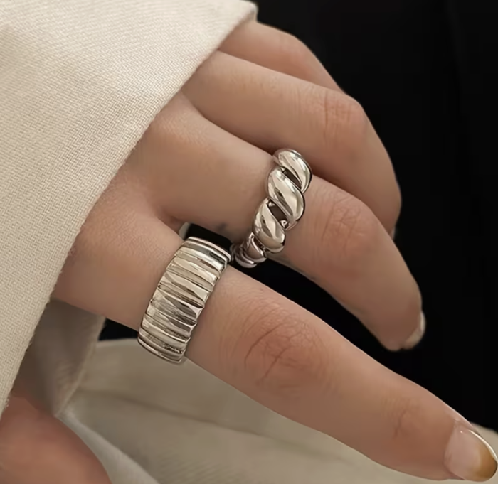 Каблучки Tierra Luna "Twisted Ridge Silver Ring Set"
