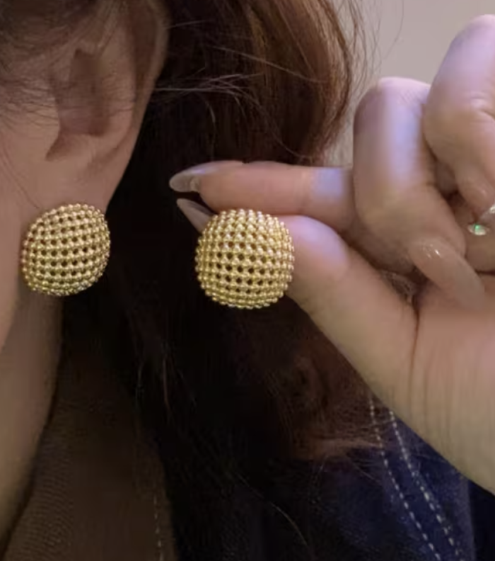 Сережки Tierra Luna “Bubble Mesh Gold”
