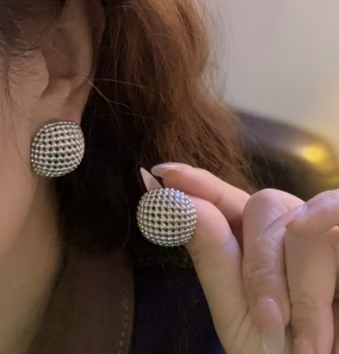 Сережки Tierra Luna “Bubble Mesh Silver”