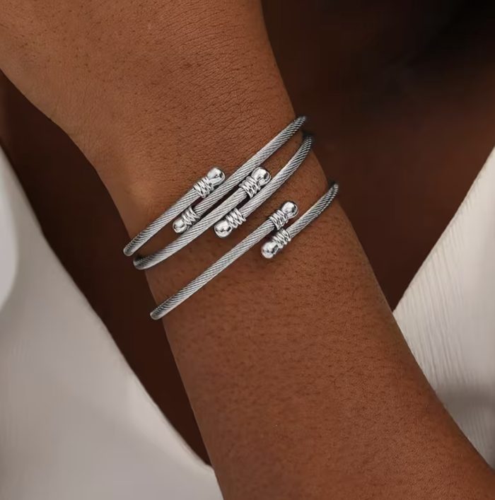 Браслет Tierra Luna "Triple Line Silver" (3 шт)