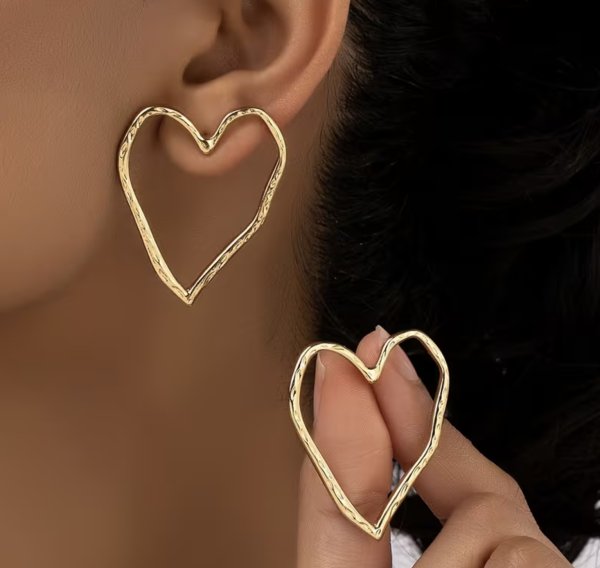Сережки Tierra Luna “Big Gold Hearts”