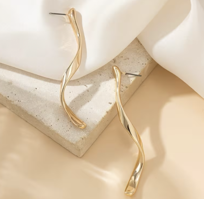 Сережки Tierra Luna "Gold Subtle Wave"