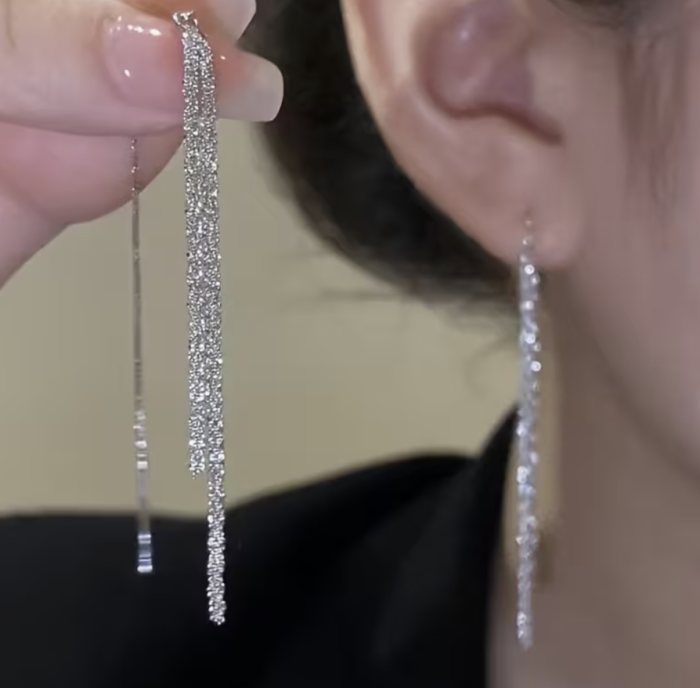 Сережки Tierra Luna “Silver Shiny Chain”