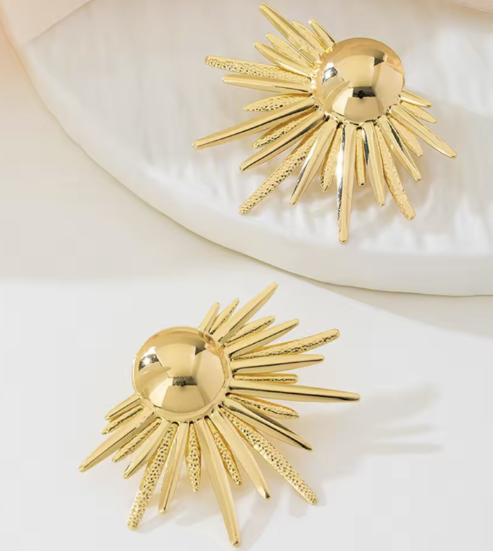 Сережки Tierra Luna "Gold Colorful Sun"