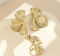 Набір прикрас Tierra Luna "Gold Gilded Ginkgo Set" (каблучка та сережки)