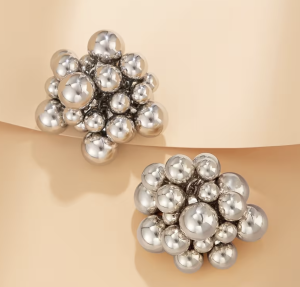 Сережки Tierra Luna "Silver Gilded Bubble"