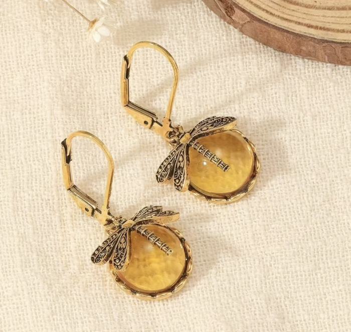 Сережки Tierra Luna “Dragonfly Orange”
