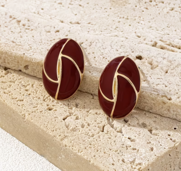 Сережки Tierra Luna “Oval Bordeaux”