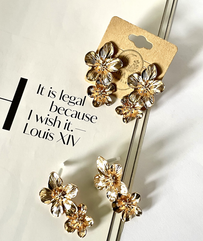 Сережки Tierra Luna “Gold Layered Flower”