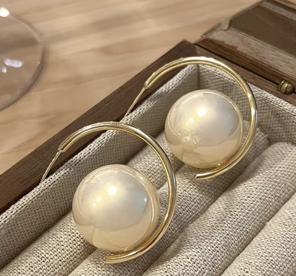 Сережки Tierra Luna “Big Pearl Gold”